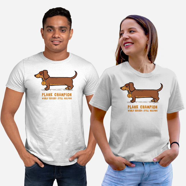 Plank Champion-Unisex-Basic-Tee-erion_designs