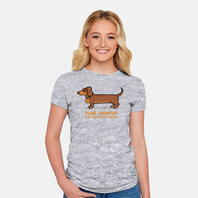Plank Champion-Womens-Fitted-Tee-erion_designs