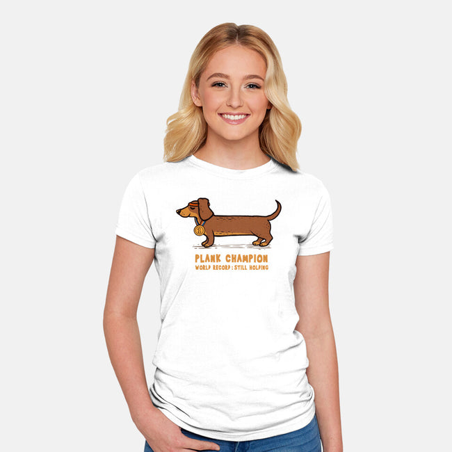 Plank Champion-Womens-Fitted-Tee-erion_designs