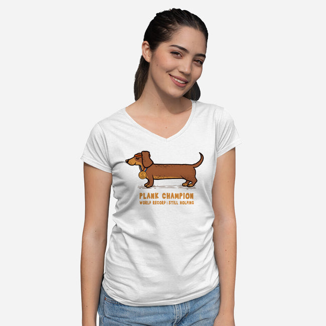 Plank Champion-Womens-V-Neck-Tee-erion_designs