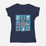 The Barky Bunch-Womens-V-Neck-Tee-erion_designs