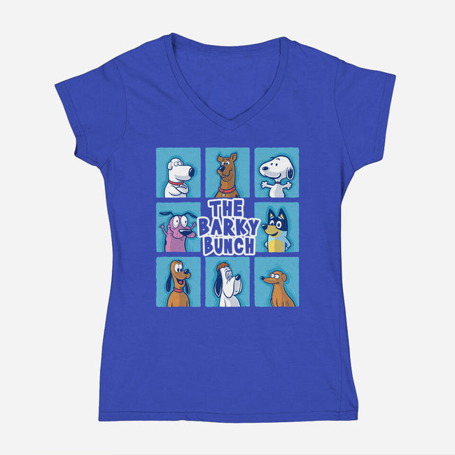 The Barky Bunch-Womens-V-Neck-Tee-erion_designs