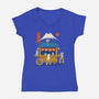 Ramen Cat Station-Womens-V-Neck-Tee-erion_designs