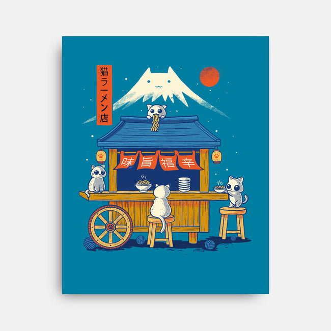 Ramen Cat Station-None-Stretched-Canvas-erion_designs