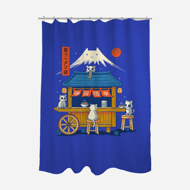 Ramen Cat Station-None-Polyester-Shower Curtain-erion_designs