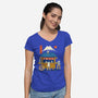 Ramen Cat Station-Womens-V-Neck-Tee-erion_designs