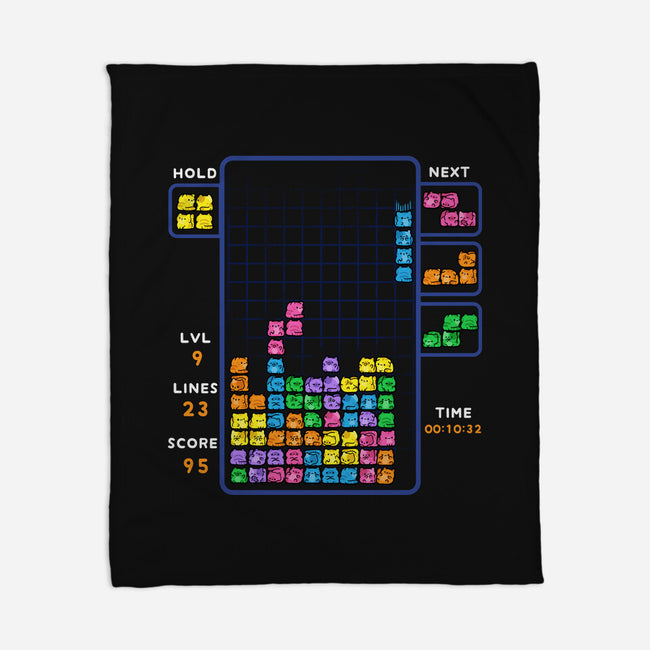 Tetris Cats-None-Fleece-Blanket-GoshWow