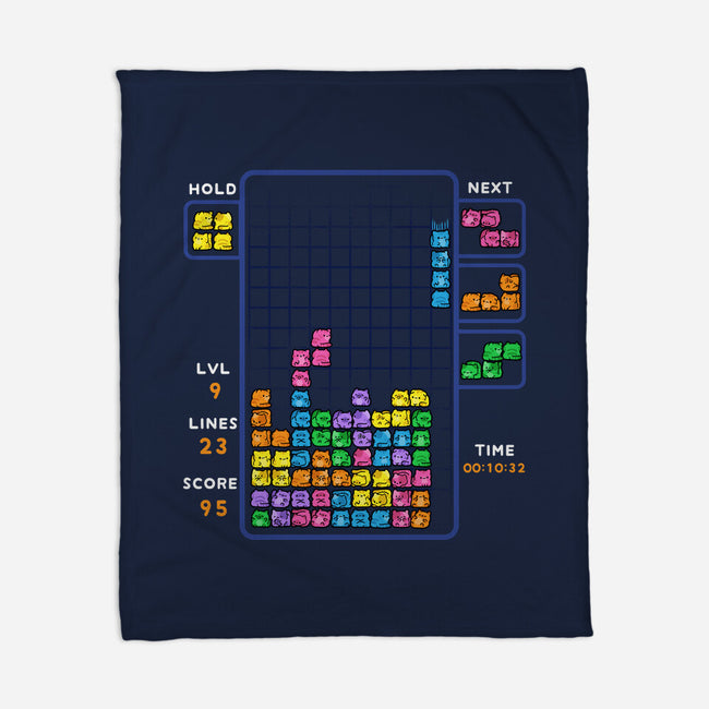 Tetris Cats-None-Fleece-Blanket-GoshWow