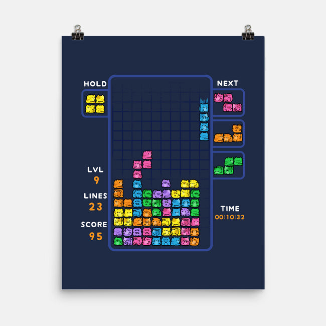 Tetris Cats-None-Matte-Poster-GoshWow
