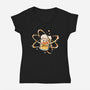 Beer Atom-Womens-V-Neck-Tee-GoshWow