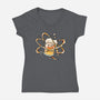 Beer Atom-Womens-V-Neck-Tee-GoshWow