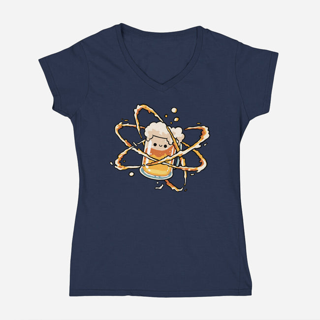 Beer Atom-Womens-V-Neck-Tee-GoshWow