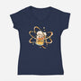 Beer Atom-Womens-V-Neck-Tee-GoshWow