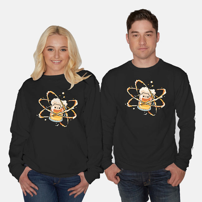 Beer Atom-Unisex-Crew Neck-Sweatshirt-GoshWow