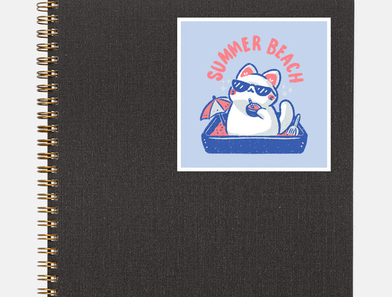Funny Summer Beach Cat