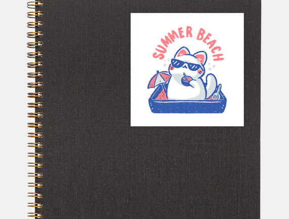 Funny Summer Beach Cat