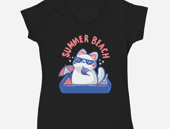 Funny Summer Beach Cat