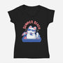 Funny Summer Beach Cat-Womens-V-Neck-Tee-xMorfina