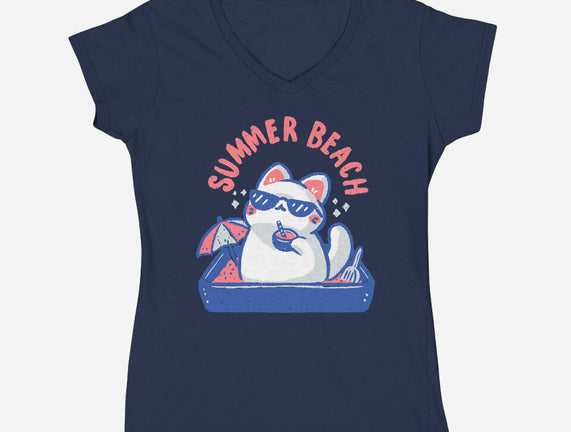 Funny Summer Beach Cat