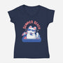 Funny Summer Beach Cat-Womens-V-Neck-Tee-xMorfina
