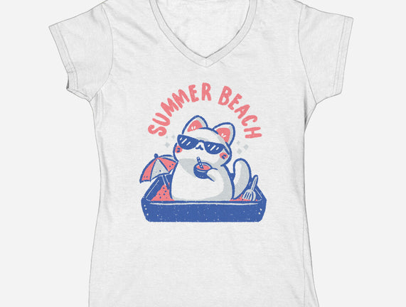 Funny Summer Beach Cat