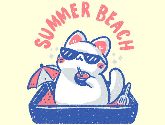 Funny Summer Beach Cat