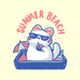 Funny Summer Beach Cat-None-Stretched-Canvas-xMorfina