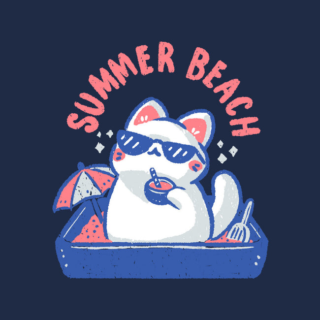Funny Summer Beach Cat-Youth-Basic-Tee-xMorfina