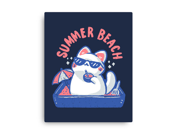 Funny Summer Beach Cat