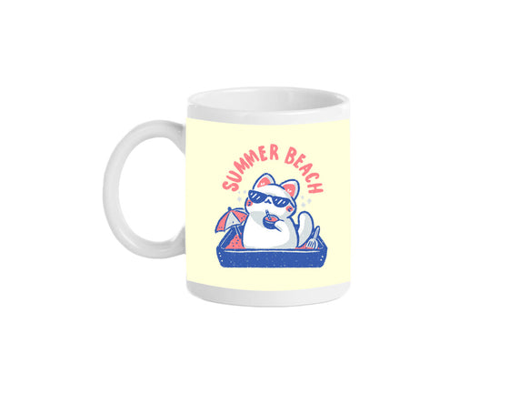 Funny Summer Beach Cat