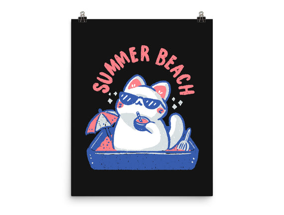 Funny Summer Beach Cat
