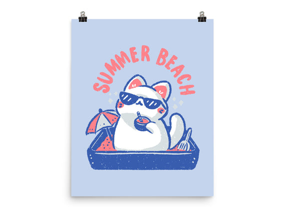 Funny Summer Beach Cat
