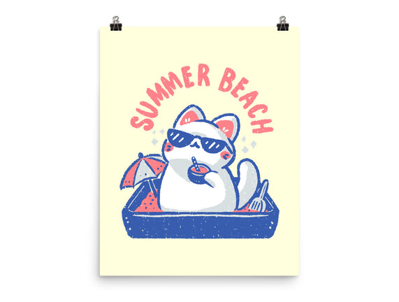 Funny Summer Beach Cat