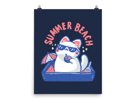 Funny Summer Beach Cat