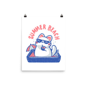Funny Summer Beach Cat
