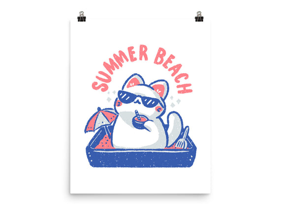 Funny Summer Beach Cat