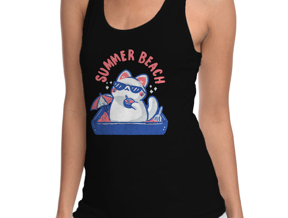 Funny Summer Beach Cat