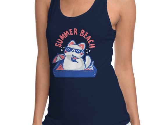 Funny Summer Beach Cat