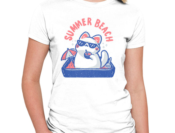 Funny Summer Beach Cat
