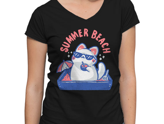 Funny Summer Beach Cat