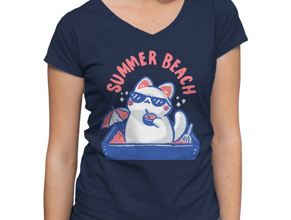 Funny Summer Beach Cat