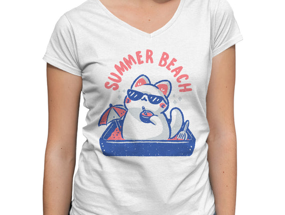 Funny Summer Beach Cat