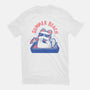 Funny Summer Beach Cat-Womens-Basic-Tee-xMorfina