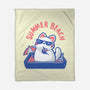 Funny Summer Beach Cat-None-Fleece-Blanket-xMorfina