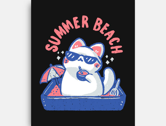Funny Summer Beach Cat