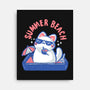 Funny Summer Beach Cat-None-Stretched-Canvas-xMorfina