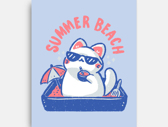 Funny Summer Beach Cat