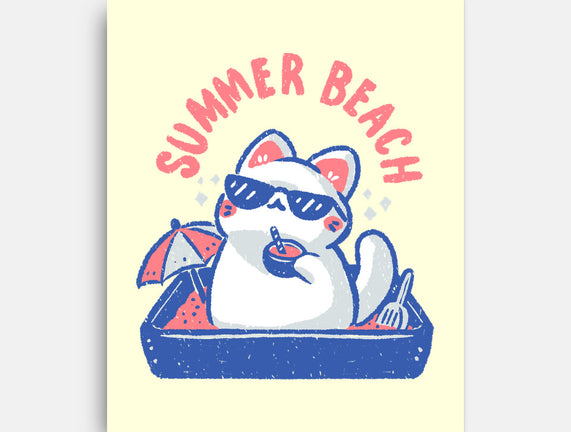 Funny Summer Beach Cat