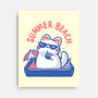 Funny Summer Beach Cat-None-Stretched-Canvas-xMorfina