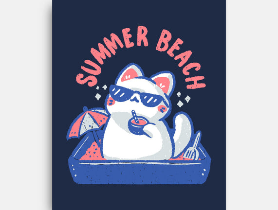 Funny Summer Beach Cat